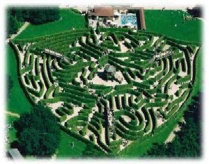 Drielandenpunt Vaals - luchtfoto labyrint